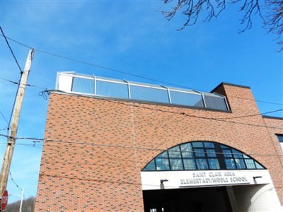 FENCING GROTTO DESIGN GALVANIZED STEEL AND POWDER COATED AT St. Clair Area Elem-Middle School 0590